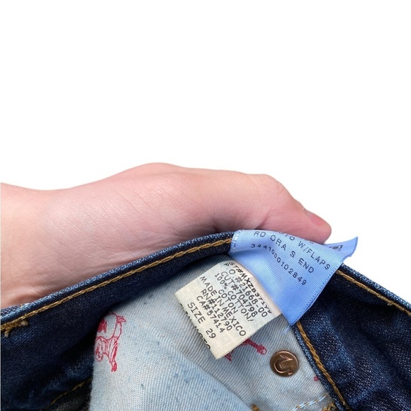 Vintage True Religion Jeans Size 29 MOTO Blue - Picture 10 of 10